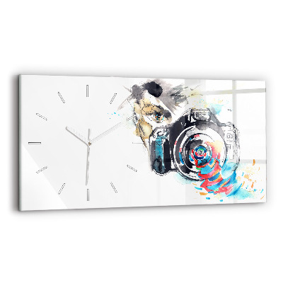 Reloj horizontal Mujer cámara fotógrafa