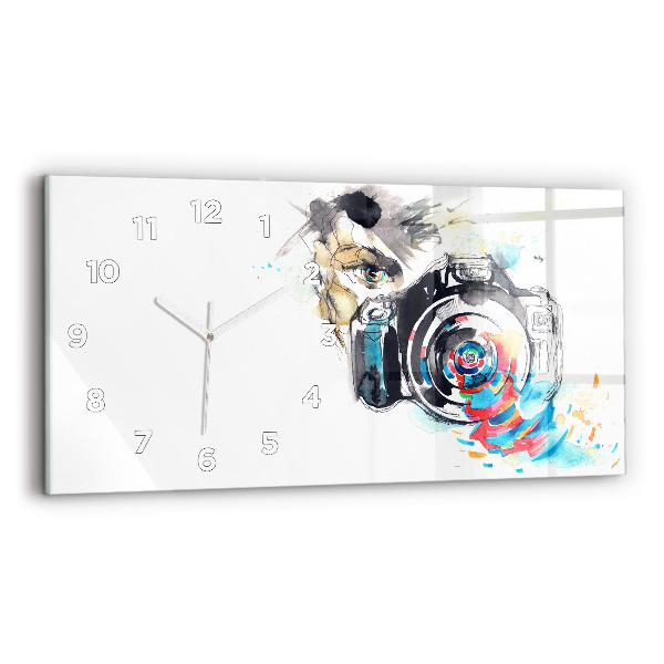 Reloj horizontal Mujer cámara fotógrafa