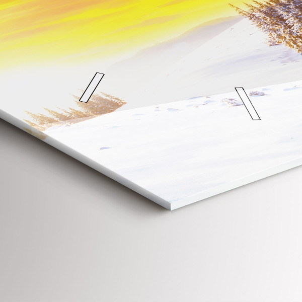 Reloj de cristal horizontal Paisaje invernal de montaña