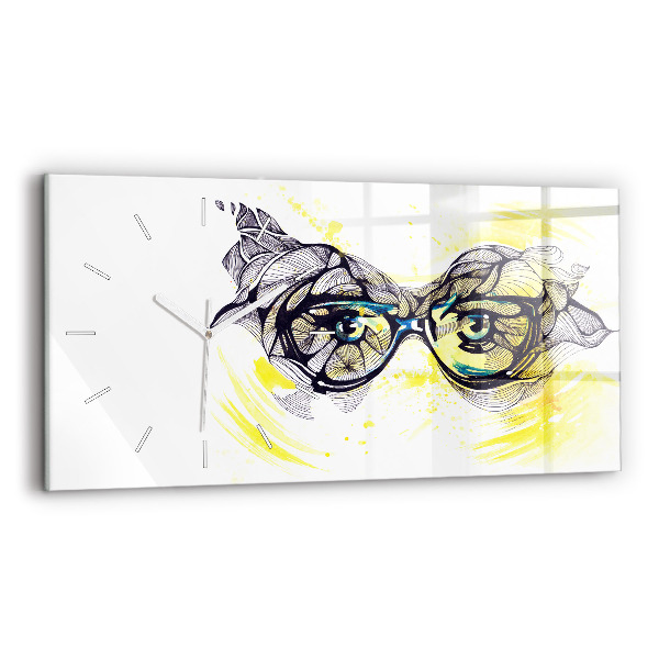 Reloj de cristal horizontal Gafas