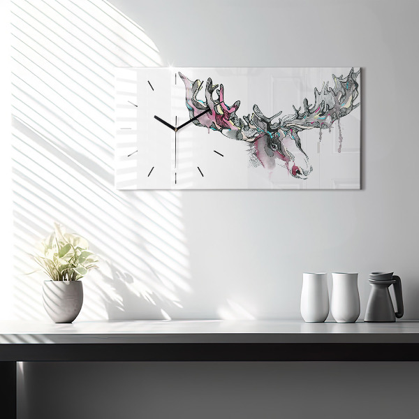 Reloj horizontal Alce abstracto