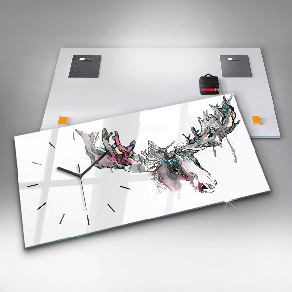 Reloj horizontal Alce abstracto