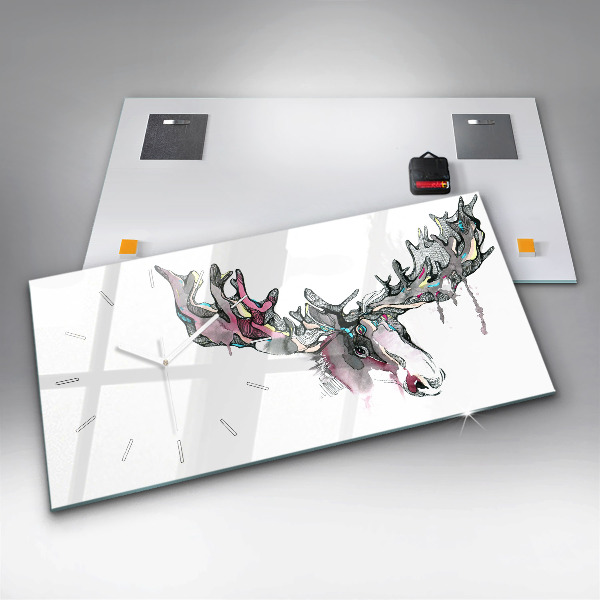 Reloj horizontal Alce abstracto