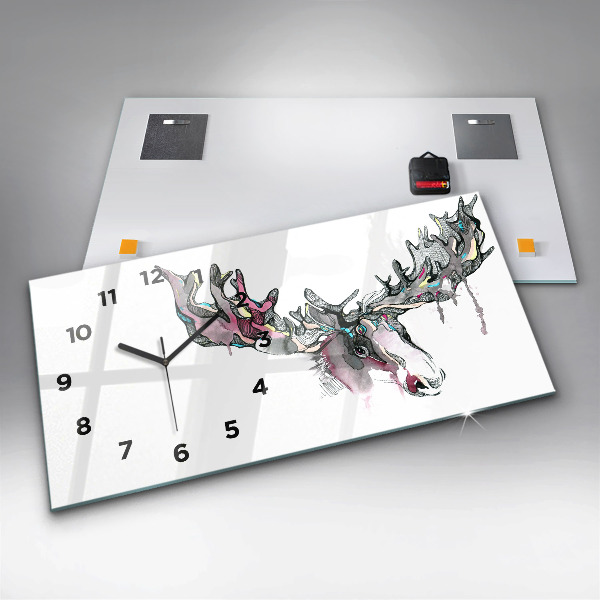 Reloj horizontal Alce abstracto