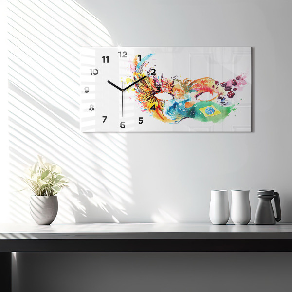 Reloj horizontal Cultura - Bandera de Brasil