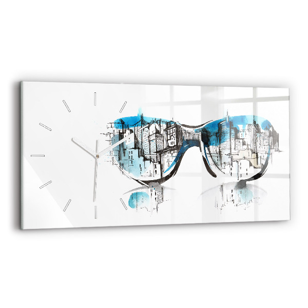 Reloj horizontal La ciudad en gafas