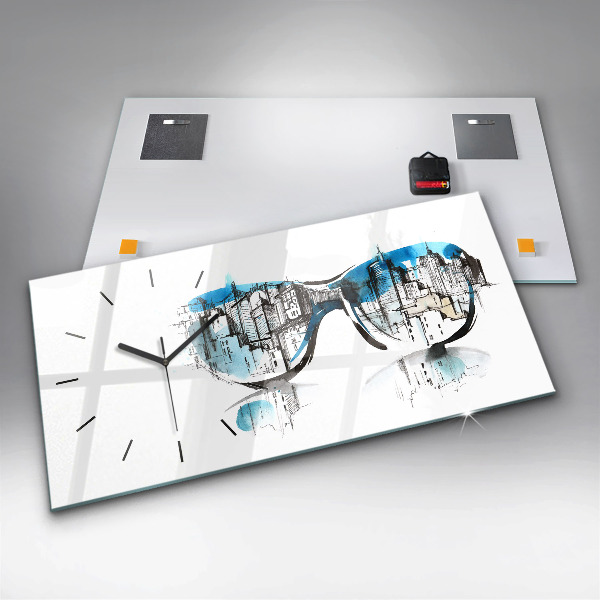 Reloj horizontal La ciudad en gafas