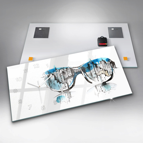 Reloj horizontal La ciudad en gafas