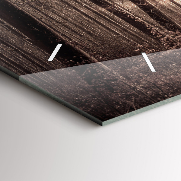 Reloj horizontal Camino forestal en sepia