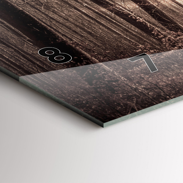 Reloj horizontal Camino forestal en sepia