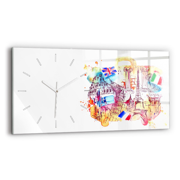 Reloj horizontal Países atractivos del mundo
