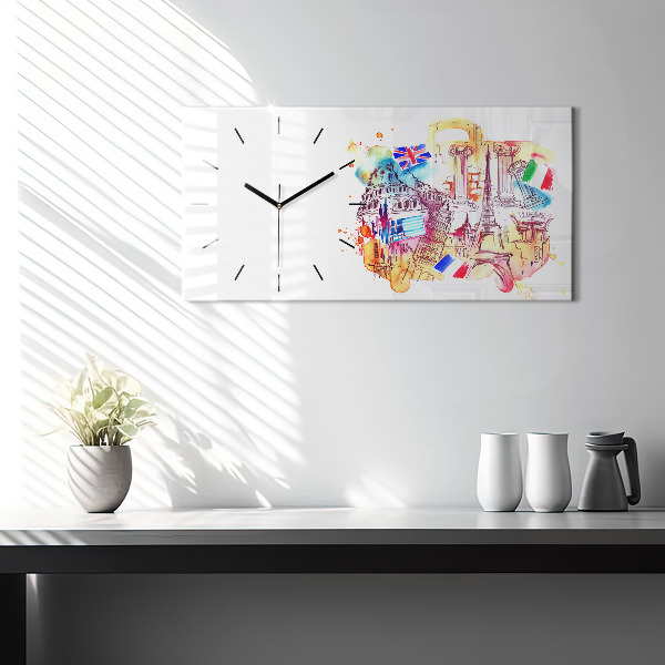 Reloj horizontal Países atractivos del mundo