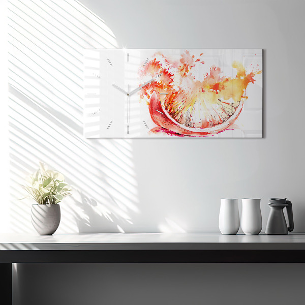 Reloj horizontal Naranja pintada