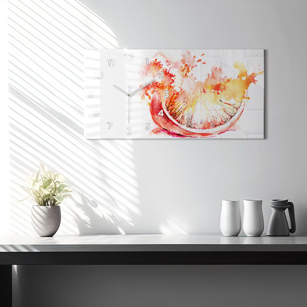 Reloj horizontal Naranja pintada