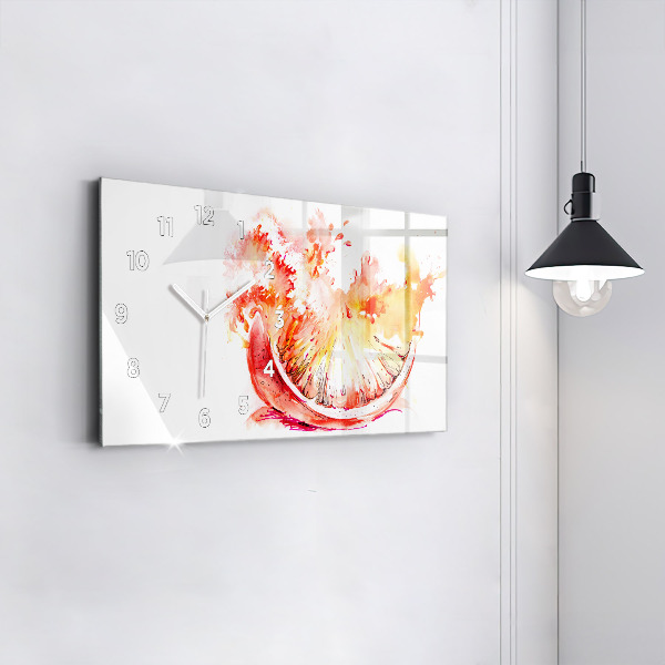 Reloj horizontal Naranja pintada