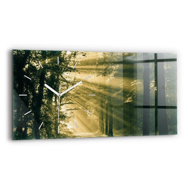 Reloj horizontal Bosque de rayos de sol