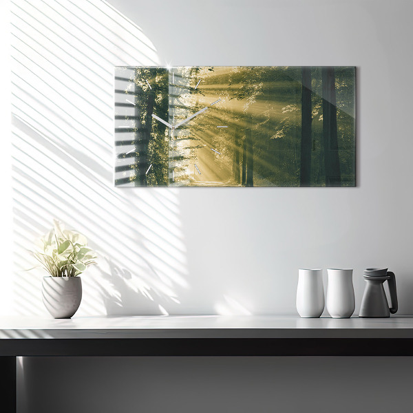 Reloj horizontal Bosque de rayos de sol