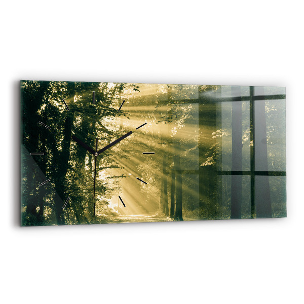 Reloj horizontal Bosque de rayos de sol