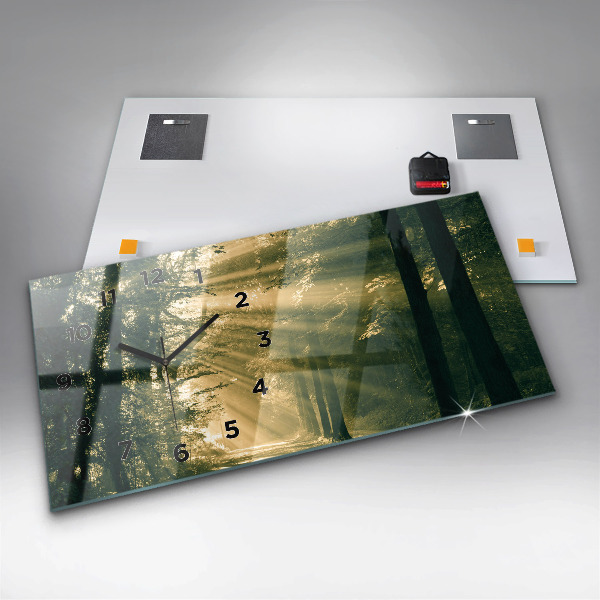 Reloj horizontal Bosque de rayos de sol