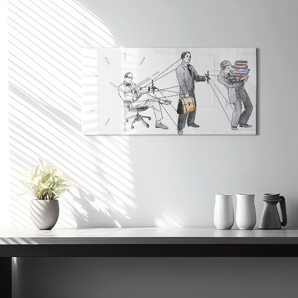 Reloj de cristal horizontal Gente marioneta