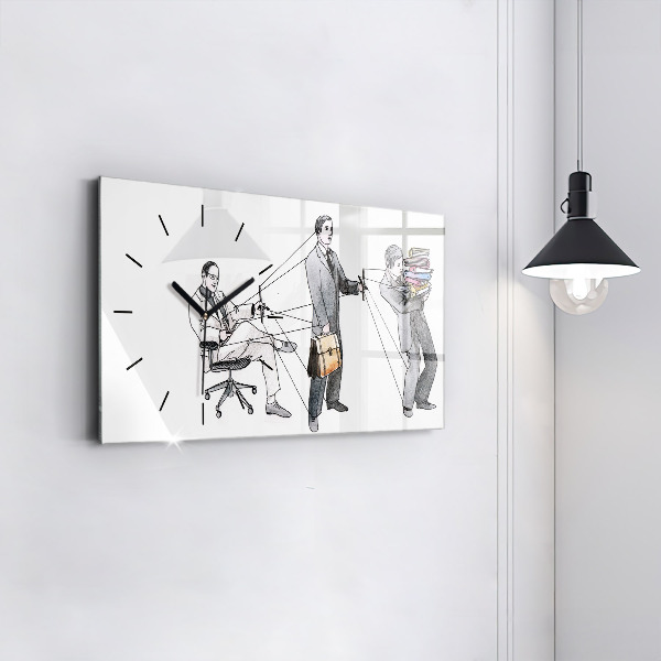 Reloj de cristal horizontal Gente marioneta