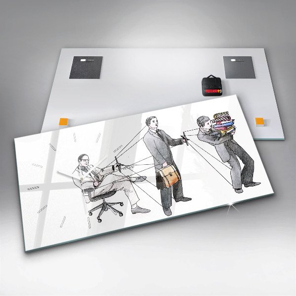 Reloj de cristal horizontal Gente marioneta