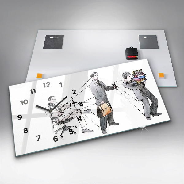 Reloj de cristal horizontal Gente marioneta