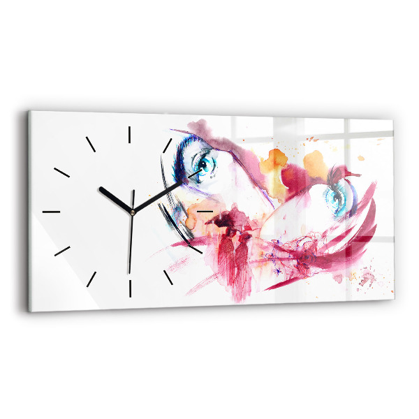 Reloj de cristal horizontal Pareja romántica