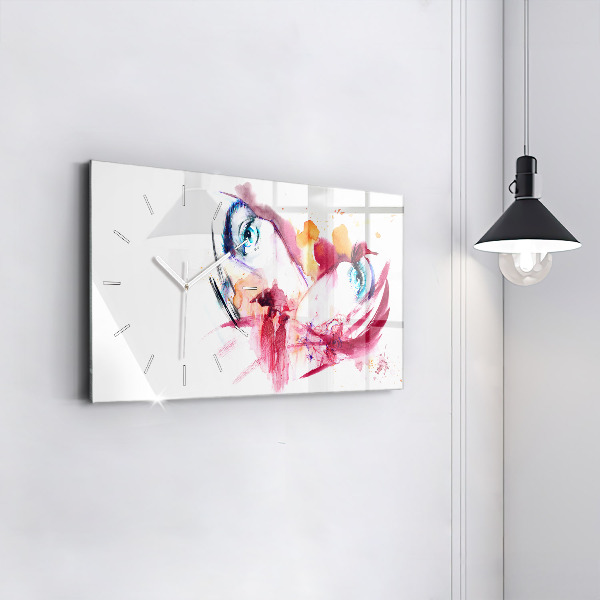 Reloj de cristal horizontal Pareja romántica