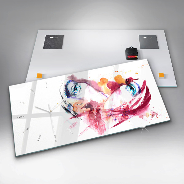 Reloj de cristal horizontal Pareja romántica