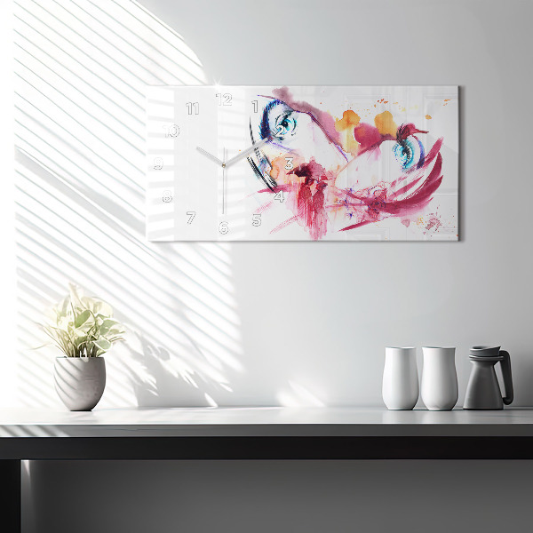 Reloj de cristal horizontal Pareja romántica