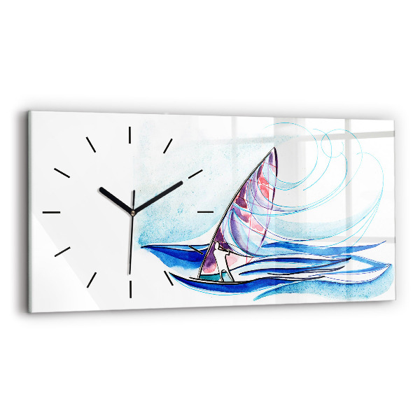 Reloj de cristal horizontal Tabla de surf