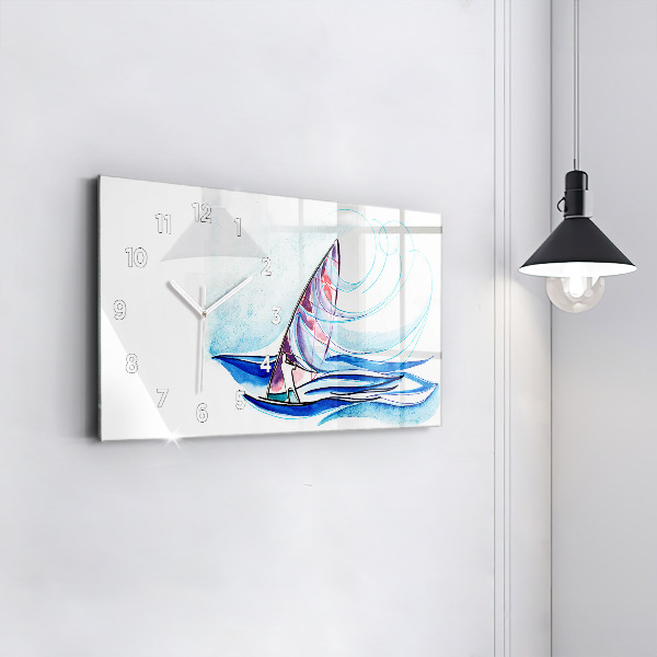 Reloj de cristal horizontal Tabla de surf