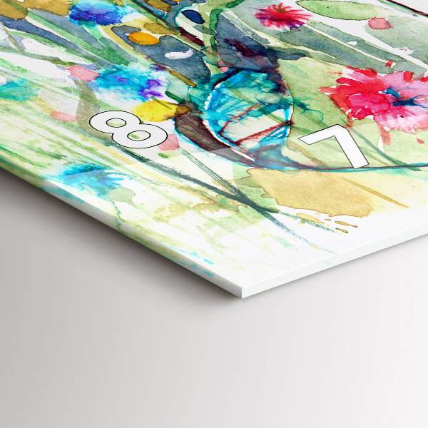 Reloj horizontal Amapolas en un prado