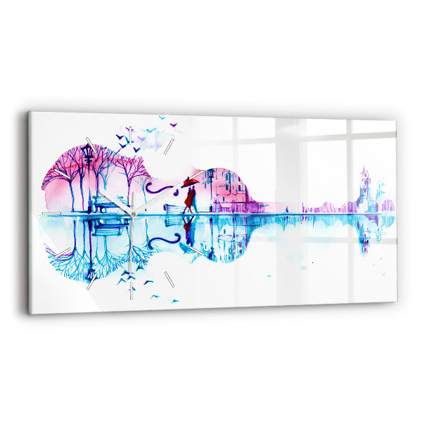Reloj de cristal horizontal Cello Parque Lago