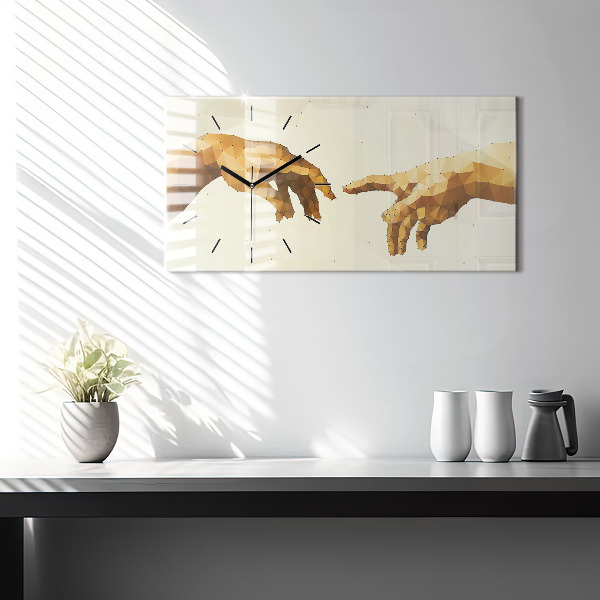 Reloj de cristal horizontal Creación de Adán