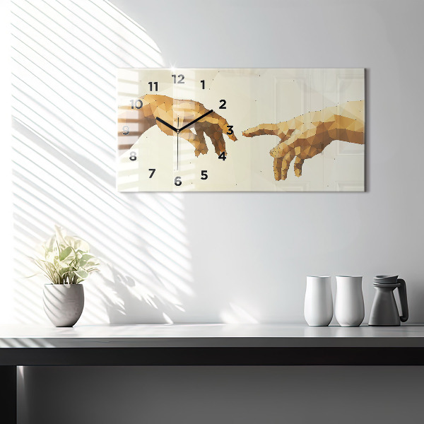 Reloj de cristal horizontal Creación de Adán