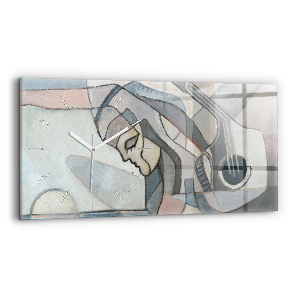 Reloj de cristal horizontal Pintura abstracta