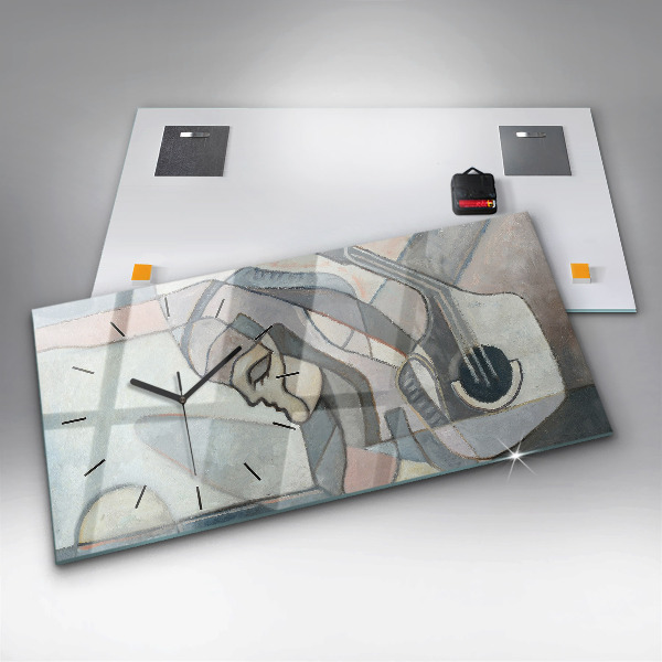 Reloj de cristal horizontal Pintura abstracta