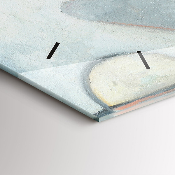 Reloj de cristal horizontal Pintura abstracta