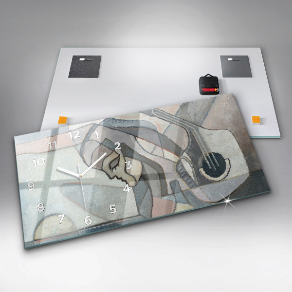 Reloj de cristal horizontal Pintura abstracta