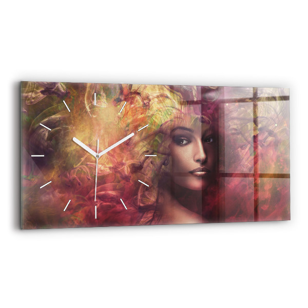 Reloj horizontal Retrato de mujer
