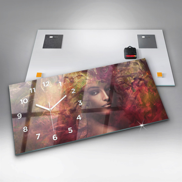 Reloj horizontal Retrato de mujer