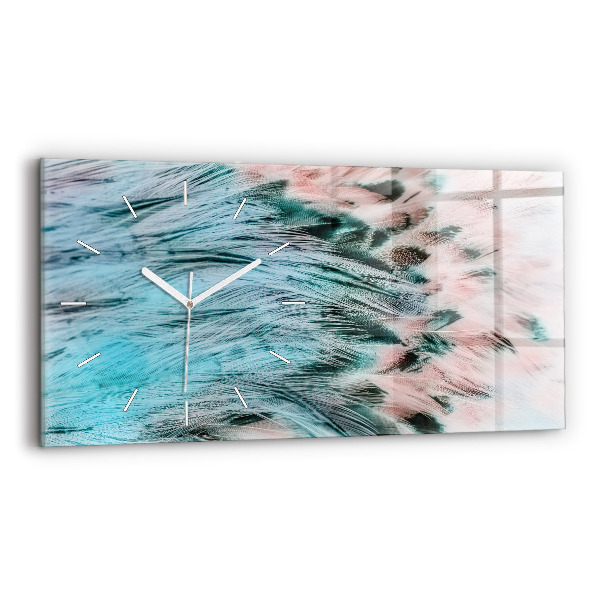 Reloj horizontal Plumas de colores