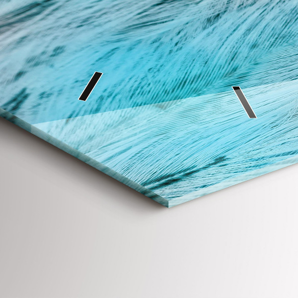 Reloj horizontal Plumas de colores