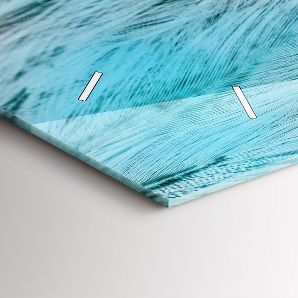 Reloj horizontal Plumas de colores