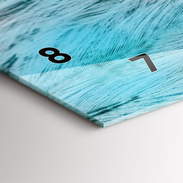 Reloj horizontal Plumas de colores