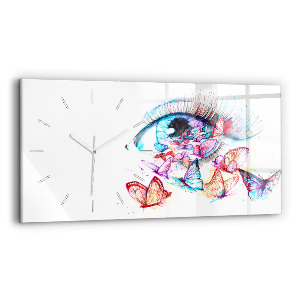 Reloj horizontal Mariposas de ojos de colores