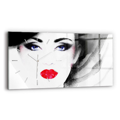 Reloj horizontal Retrato de mujer