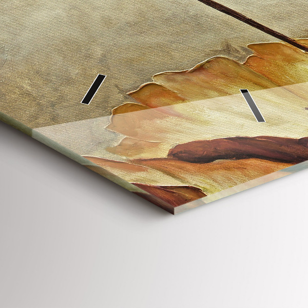 Reloj de cristal horizontal Amapolas pintadas